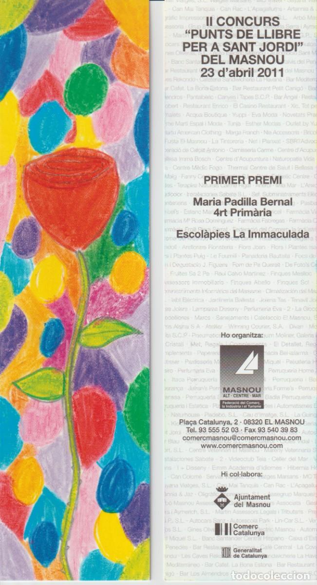 Sammeln von Lesezeichen: MARCAPAGINAS PUNT DE LLIBRE - II CONCURS PUNTS DE LLIBRE EL MASNOU SANT JORDI 2011