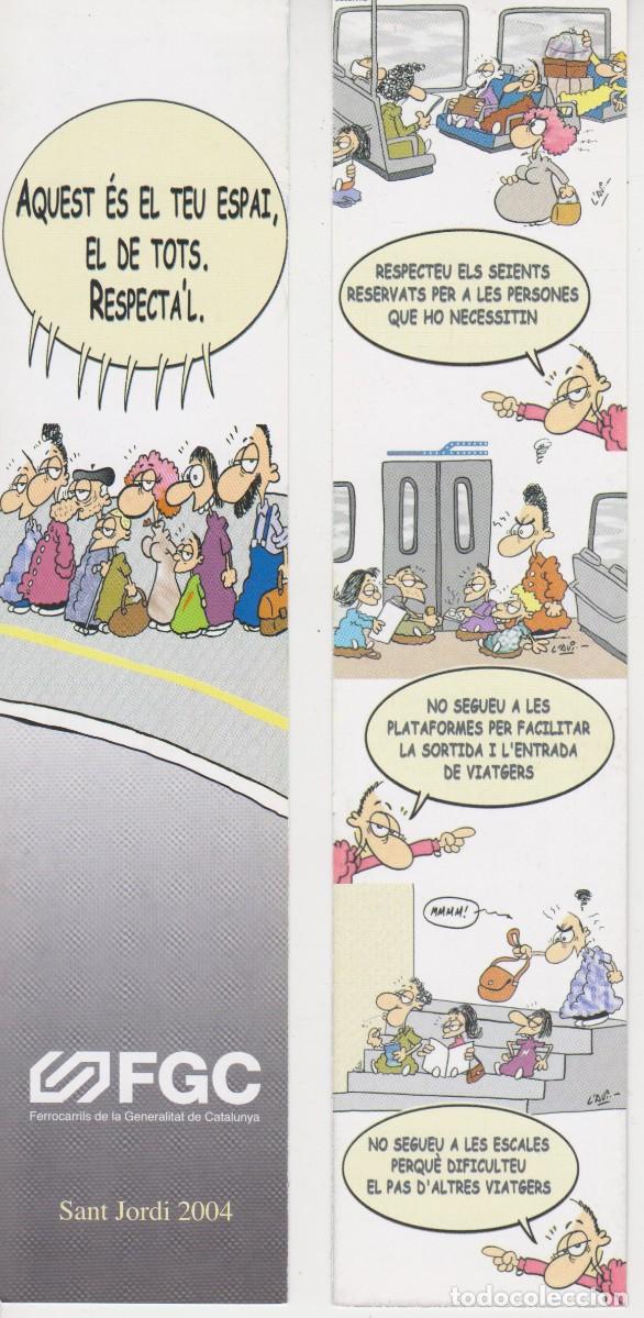 Sammeln von Lesezeichen: MARCAPAGINAS PUNT DE LLIBRE - FERROCARRILS GENERALITAT DE CATALUNYA SANT JORDI 2004