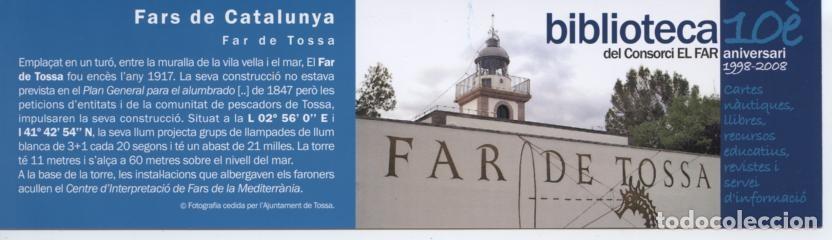 Coleccionismo marcap&aacute;ginas: MARCAPAGINAS PUNT DE LLIBRE - FAR DE TOSSA - Foto 1