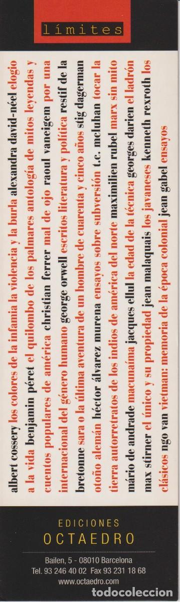 Collectionnisme Marque-pages: MARCAPAGINAS PUNT DE LLIBRE - LIMITES - ED. OCTAEDRO