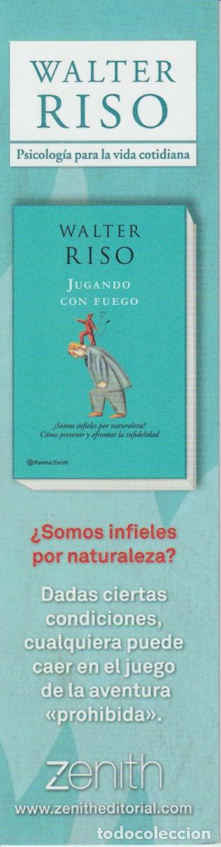 Sammeln von Lesezeichen: MARCAPAGINAS PUNT DE LLIBRE - JUGANDO CON FUEGO . WALTER RISO - ED. ZENITH