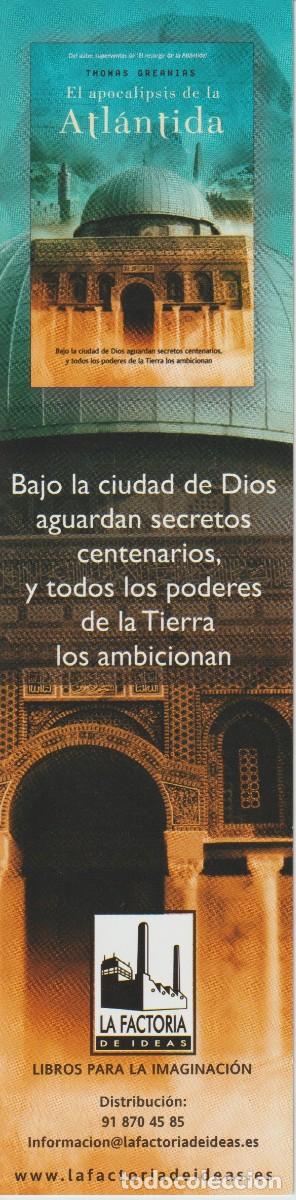 Sammeln von Lesezeichen: MARCAPAGINAS PUNT DE LLIBRE - EL APOCALIPSIS DE LA ATLANTIDA - ED. LA FACTORIA DE IDEAS