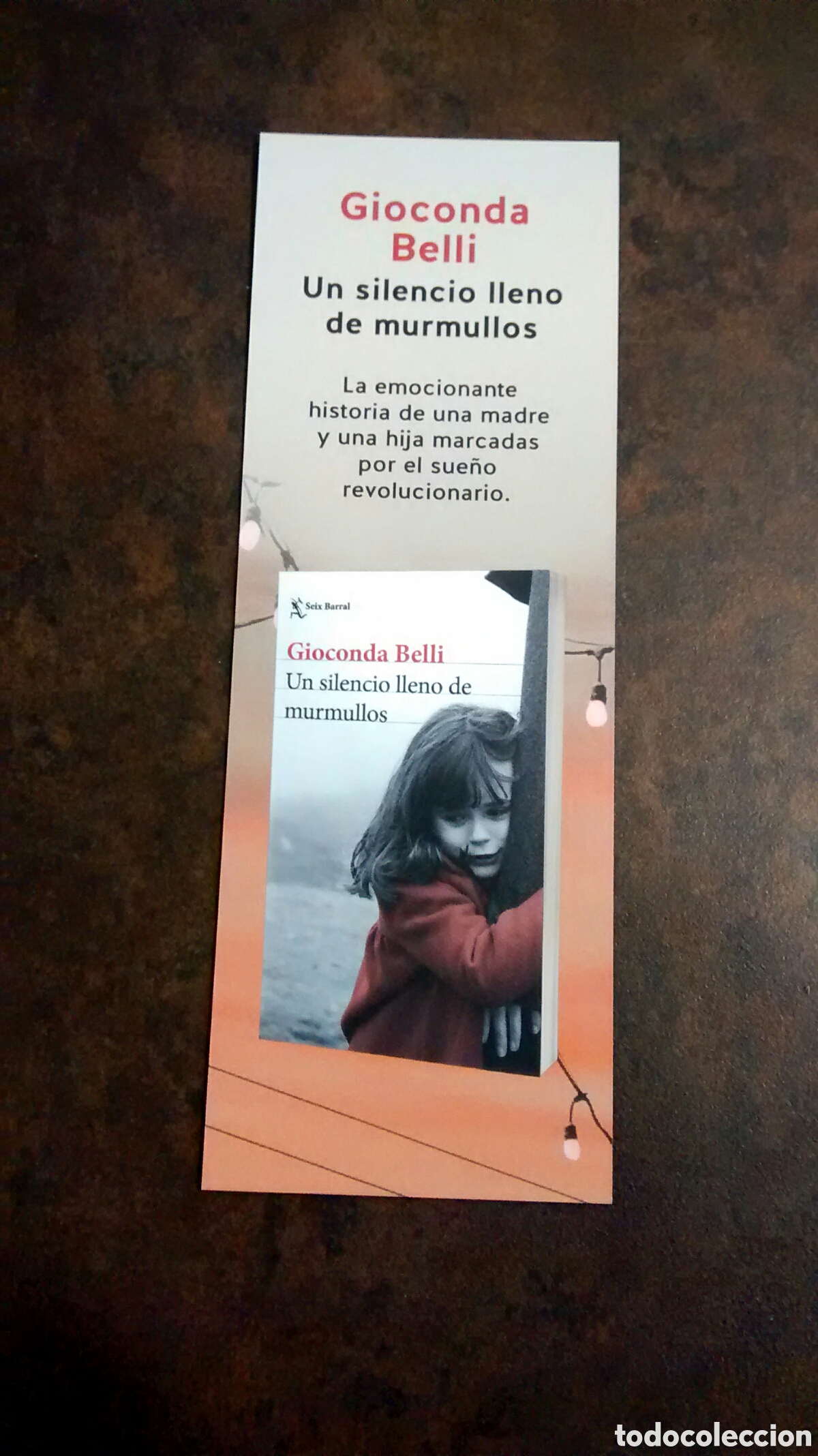 Coleccionismo Marcap&aacute;ginas: MARCAPAGINAS UN SILENCIO LLENO DE MURMULLOS-GIOCONDA BELLI-SEIX BARRAL