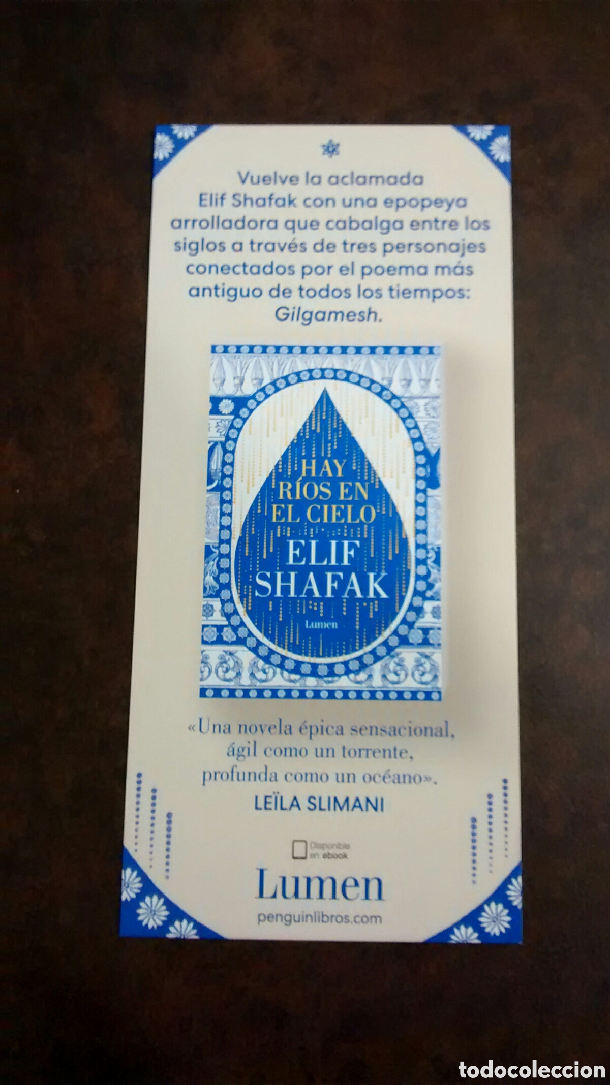 Coleccionismo Marcap&aacute;ginas: MARCAPAGINAS HAY RIOS EN EL CIELO-ELIF SHAFAK-LUMEN