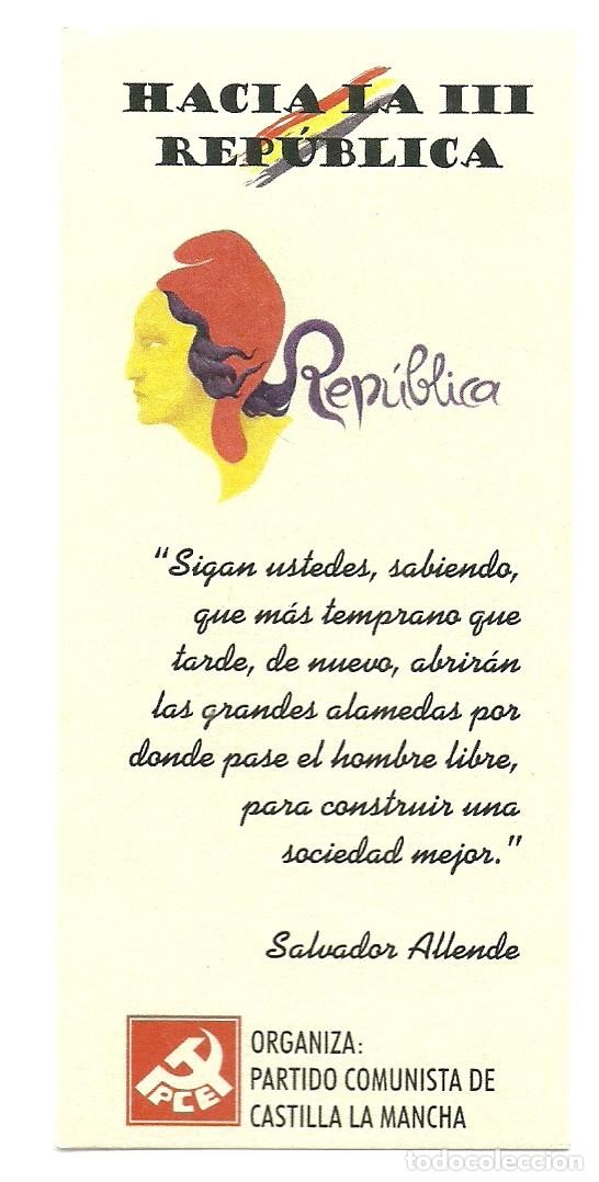 Collectables Bookmark: Marcap&aacute;ginas - Partido Comunista de Castilla la Mancha. Hacia la III Republica