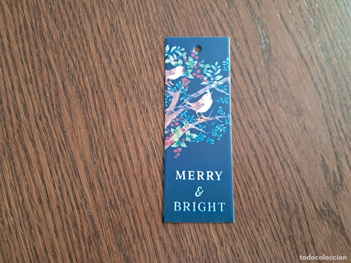 Coleccionismo Marcap&aacute;ginas: marcap&aacute;ginas, punto de libro, Merry & Bright. felicitaci&oacute;n navide&ntilde;a.
