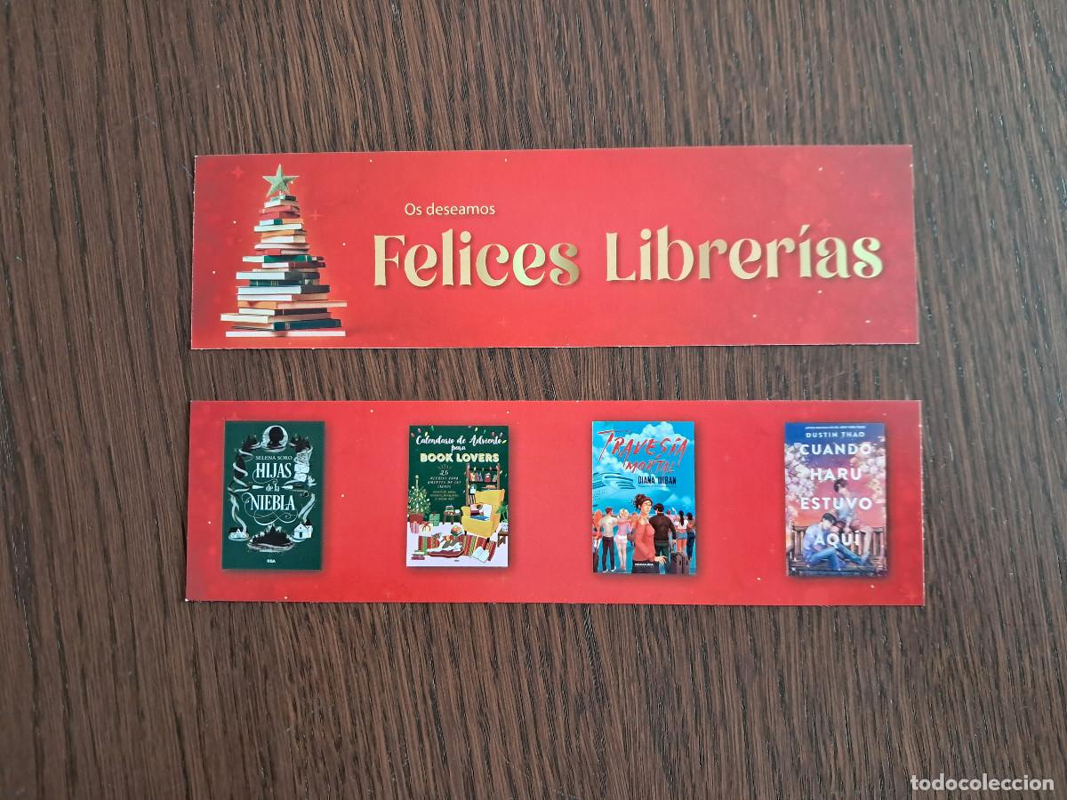 Coleccionismo Marcap&aacute;ginas: marcap&aacute;ginas, punto de libro, os deseamos felices librer&iacute;as. hijas de la niebla, traves&iacute;a mortal ...