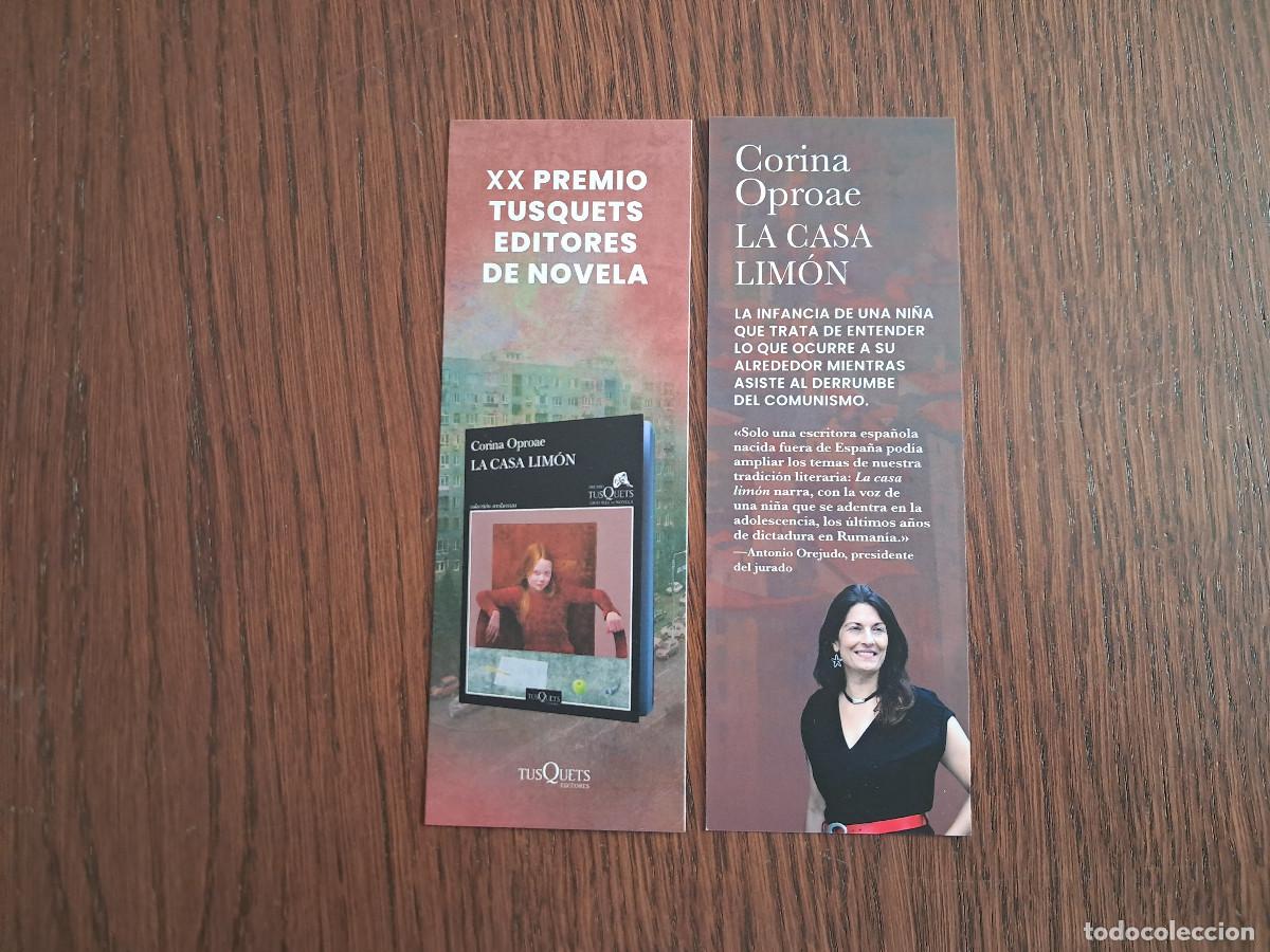 Collectables Bookmark: marcap&aacute;ginas, punto de libro, La casa lim&oacute;n, Corina Oproae. tusquets.
