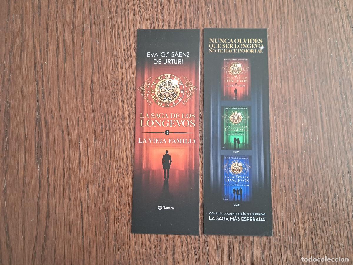 Collectionnisme Marque-pages: marcap&aacute;ginas, punto de libro, La saga de los longevos, Eva G&ordf; S&aacute;enz De Urturi. Planeta.