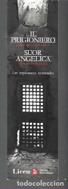 Coleccionismo Marcap&aacute;ginas: MARCAP&Aacute;GINAS EDICION DE TEATRO LICEU IL PRIGIONIERO