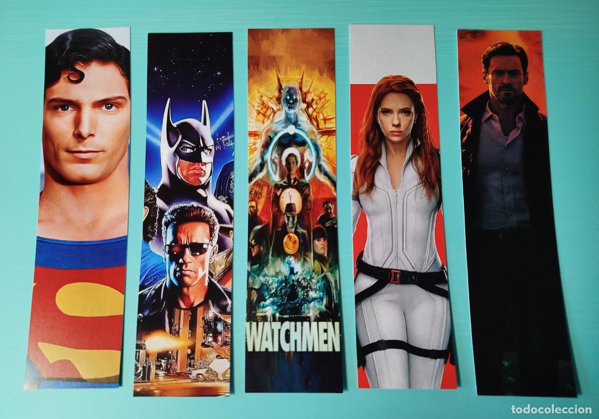 Collectables Bookmark: Coleccion de 8 puntos de libro de superheroes (bloque 12)
