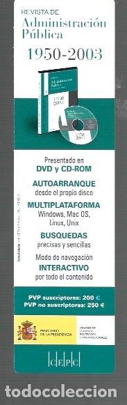 Collectables Bookmark: MARCAP&Aacute;GINAS DE EDITOR MINISTERIO DEDE LA PRESIDENCIA REVISTA ADMINISTRACI&Oacute;N