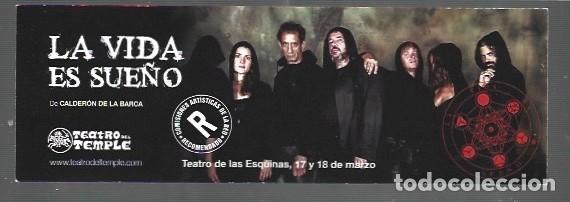 Collectables Bookmark: MARCAP&Aacute;GINAS DE EDITOR INAEM TEATRO DE LAS ESQUINAS ZARAGOZA LA VIDA ES SUE&Ntilde;O