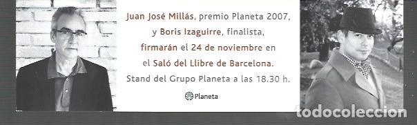 Collectionnisme Marque-pages: MARCAP&Aacute;GINAS EDICI&Oacute;N DE PLANETA JUAN JOS&Eacute; MILL&Aacute;S
