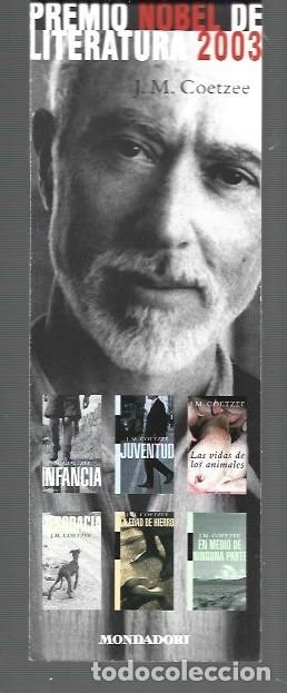 Collectables Bookmark: MARCAP&Aacute;GINAS DE EDITOR DE MONDADORI PREMIO NOBEL DE LITERATURA 2003