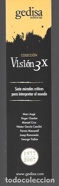 Collectables Bookmark: MARCAP&Aacute;GINAS EDICI&Oacute;N DE GEDISA VISI&Oacute;N 3 X