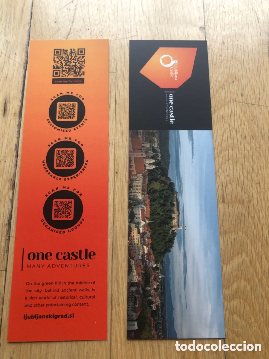 Collectables Bookmark: Marcap&aacute;ginas Castillo. Liubliana. Eslovenia. Turismo. ASM