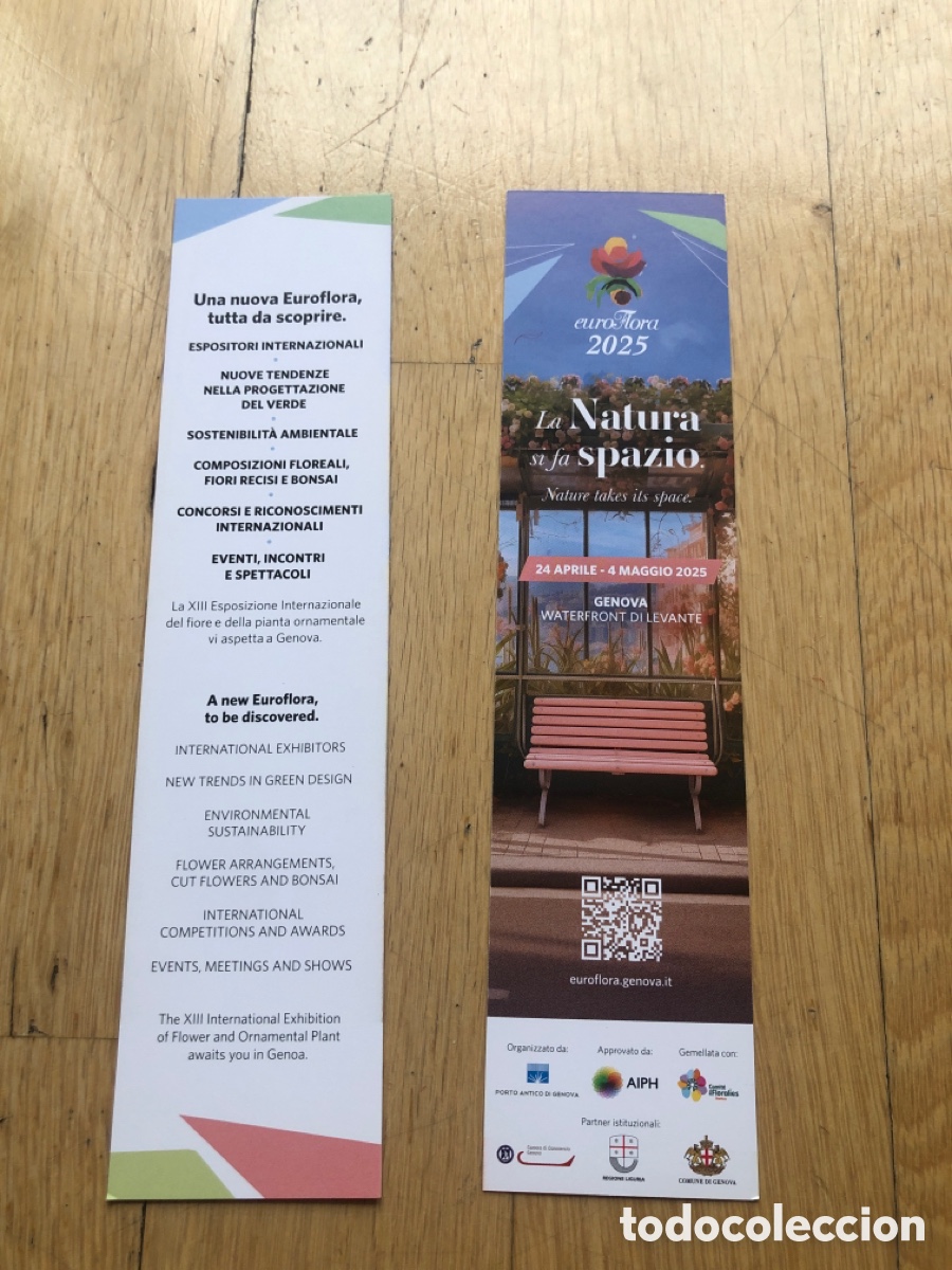 Collectables Bookmark: Marcap&aacute;ginas Euroflora. G&eacute;nova. Italia. Turismo. ASM