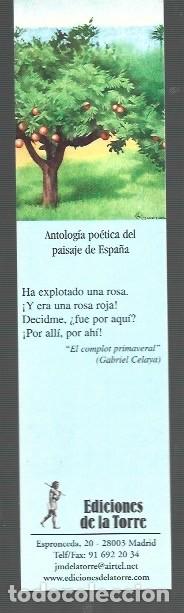 Collectables Bookmark: MARCAP&Aacute;GINAS EDICI&Oacute;N DE LA TORRE Y ANTOLOGIA PO&Eacute;TICA DEL PAISAJE DE ESPA&Ntilde;A