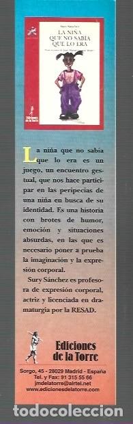 Collectables Bookmark: MARCAP&Aacute;GINAS EDICI&Oacute;N DE LA TORRE Y LA NI&Ntilde;A QUE NO SABIA QUE LO ERA
