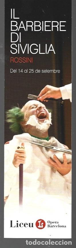 Collectionnisme Marque-pages: MARCAP&Aacute;GINAS EDICI&Oacute;N DE GRAN TEATRO DEL LICEU EL BARBIERE DI SIVIGLIA