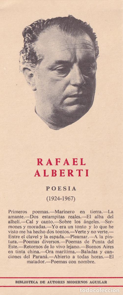 Coleccionismo marcap&aacute;ginas: MARCAPAGINAS RAFAEL ALBERTI - Foto 1