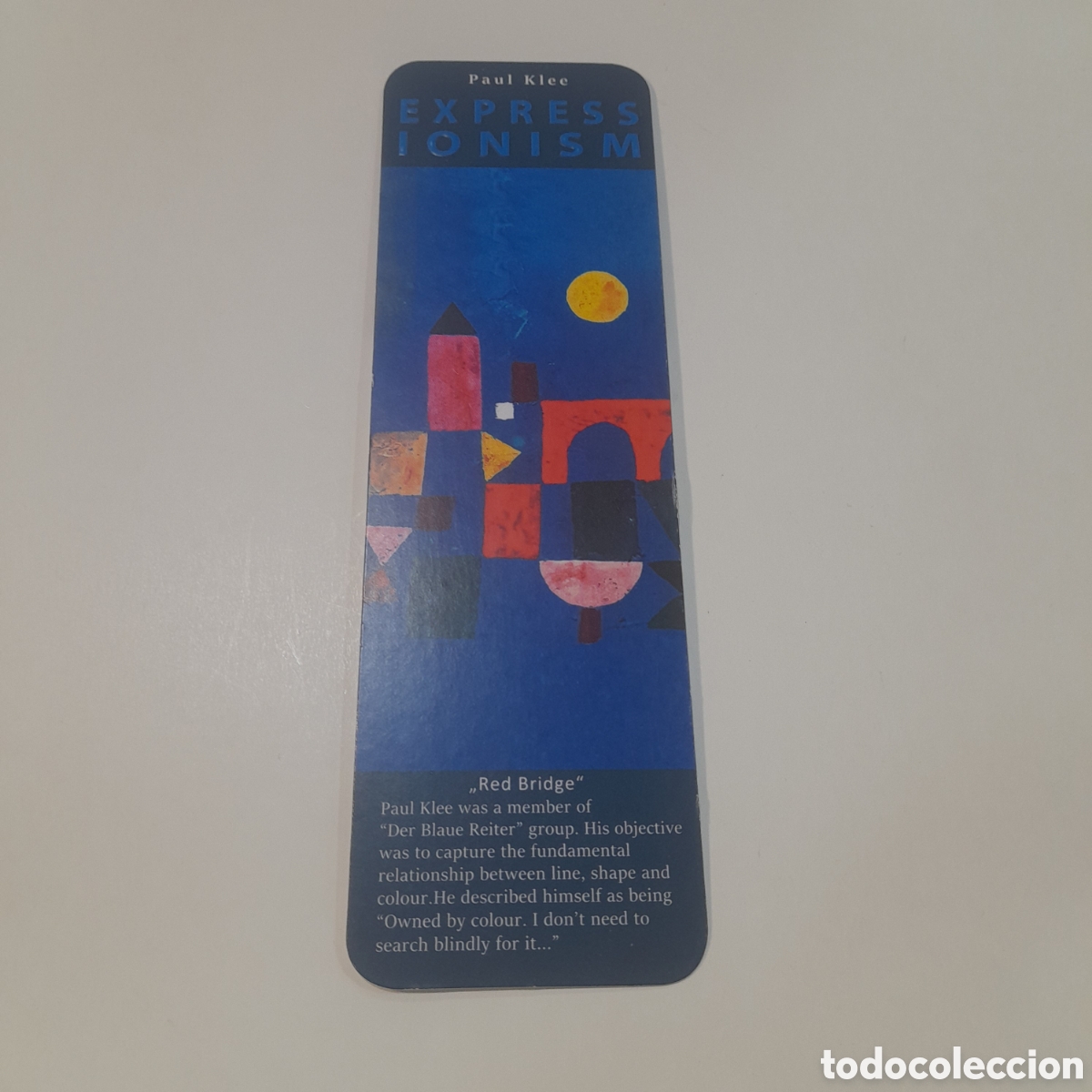 Coleccionismo marcap&aacute;ginas: Marcapaginas Paul Klee- NUEVO - Foto 1