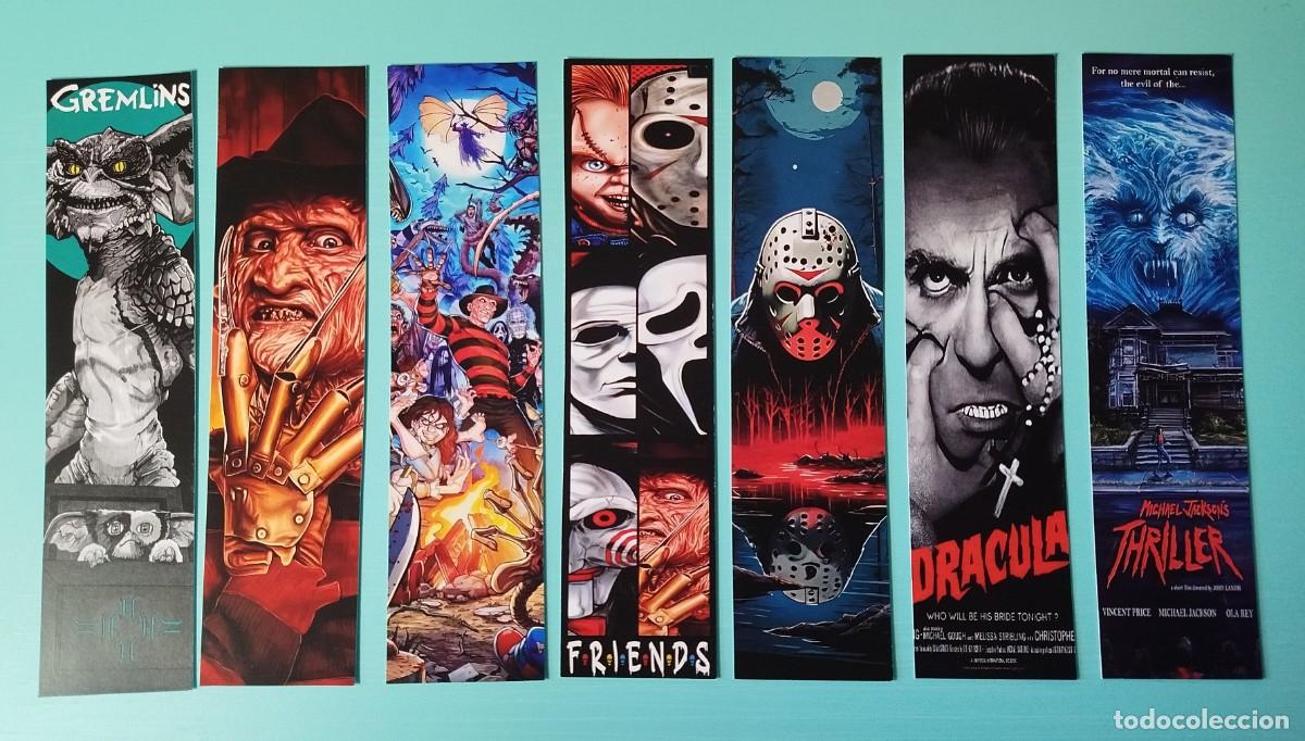 Collectables Bookmark: Coleccion de 7 puntos de libro de peliculas de terror (bloque 10)