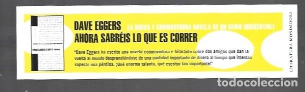 Coleccionismo Marcap&aacute;ginas: MARCAP&Aacute;GINAS EDICI&Oacute;N DE LITERATURA MONDADOR AHORA SABR&Eacute;IS LO QUE ES CORRER