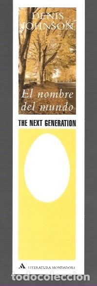 Coleccionismo Marcap&aacute;ginas: MARCAP&Aacute;GINAS EDICI&Oacute;N DE LITERATURA MONDADOR EL NOMBRE DEL MUNDO