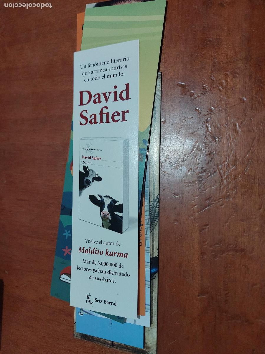Coleccionismo Marcap&aacute;ginas: DAVID SAFIER. MUUUUU. LITERATURA. MARCAPAGINAS. PUNTO DE LECTURA. BUEN ESTADO. S-4
