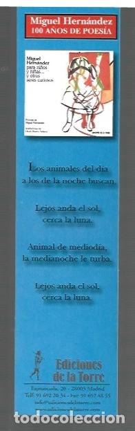 Sammeln von Lesezeichen: MARCAP&Aacute;GINAS EDICI&Oacute;N DE DE LA TORRE 100 A&Ntilde;OS DE POESIA