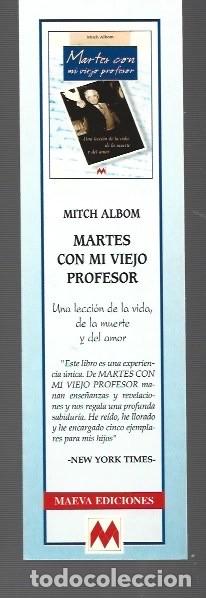 Collectionnisme Marque-pages: MARCAP&Aacute;GINAS EDICI&Oacute;N DE MAEVA MARTES CON MI VIEJO PROFESOR