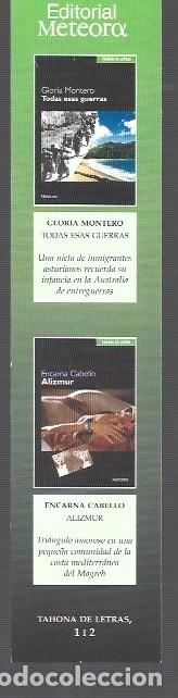Collectionnisme Marque-pages: MARCAP&Aacute;GINAS EDICI&Oacute;N DE METEORA PAPERS DE FORTUNA N&ordm; 112
