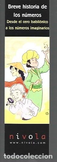 Coleccionismo Marcap&aacute;ginas: MARCAP&Aacute;GINAS EDICI&Oacute;N DE NIVOLA DE BREVE HISTORIA DE LOS N&Uacute;MEROS