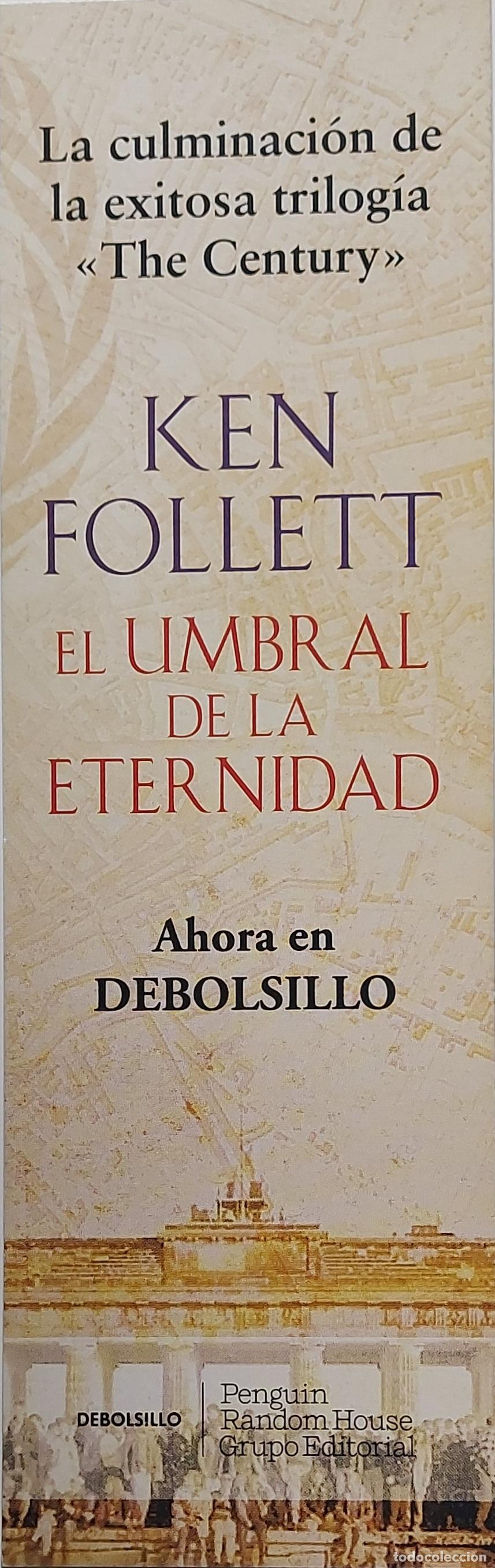 Collectables Bookmark: MARCAPAGINAS - PENGUIN RANDOM HOUSE - KEN FOLLETT - EL UMBRAL DE LA ETERNIDAD