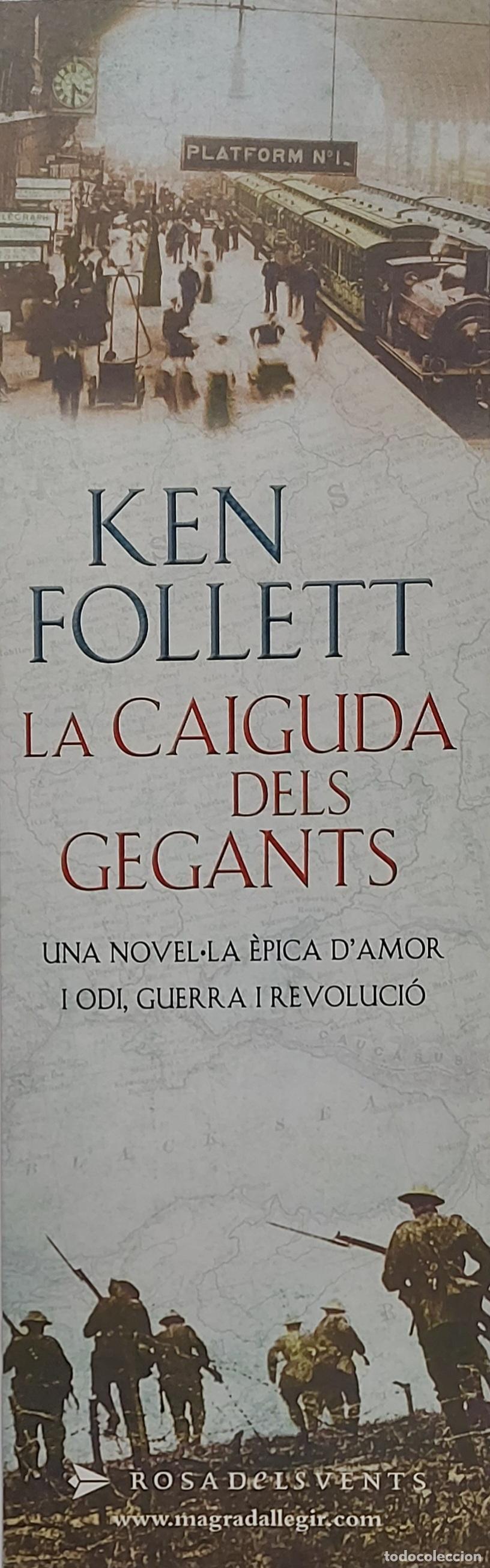 Coleccionismo Marcap&aacute;ginas: MARCAPAGINAS - ROSA DE LS VENTS - KEN FOLLETT - LA CAIGUDA DELS GEGANTS