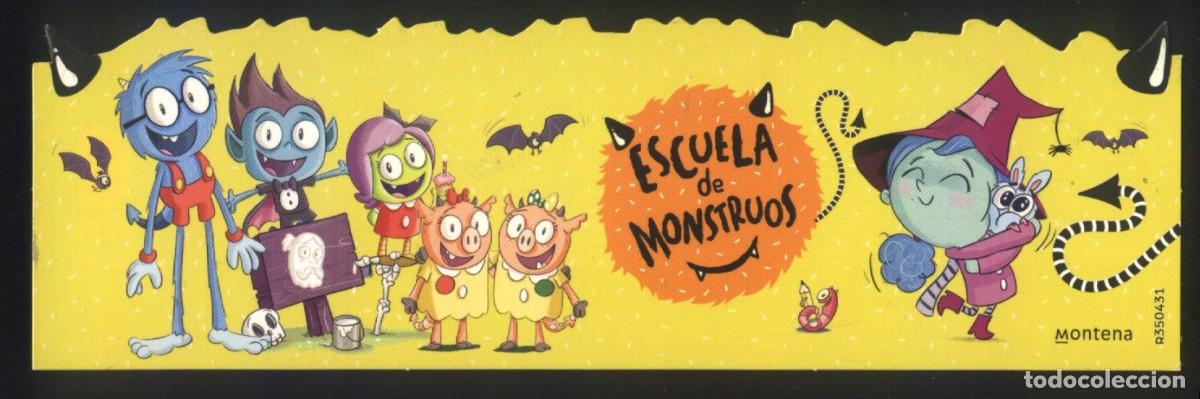 Collectables Bookmark: M-8066- MARCAP&Aacute;GINAS TROQUELADO. ESCUELA DE MONSTRUOS. MONTENA.