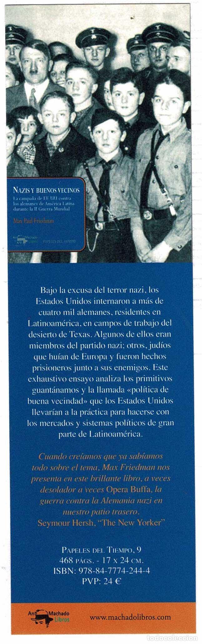 Collectionnisme Marque-pages: Marcap&aacute;ginas Nazis y buenos vecinos. Machado Libros