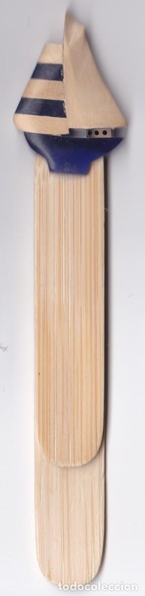 Coleccionismo Marcap&aacute;ginas: Marcapaginas de madera barco