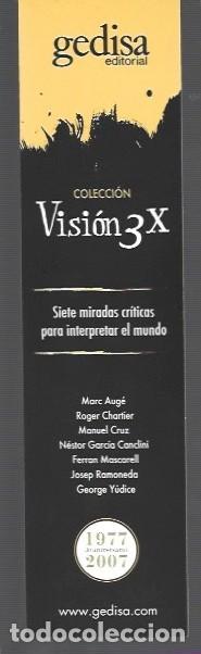 Collectionnisme Marque-pages: MARCAP&Aacute;GINAS EDICI&Oacute;N DE GEDISA COLECCION VISI&Oacute;N 3 X