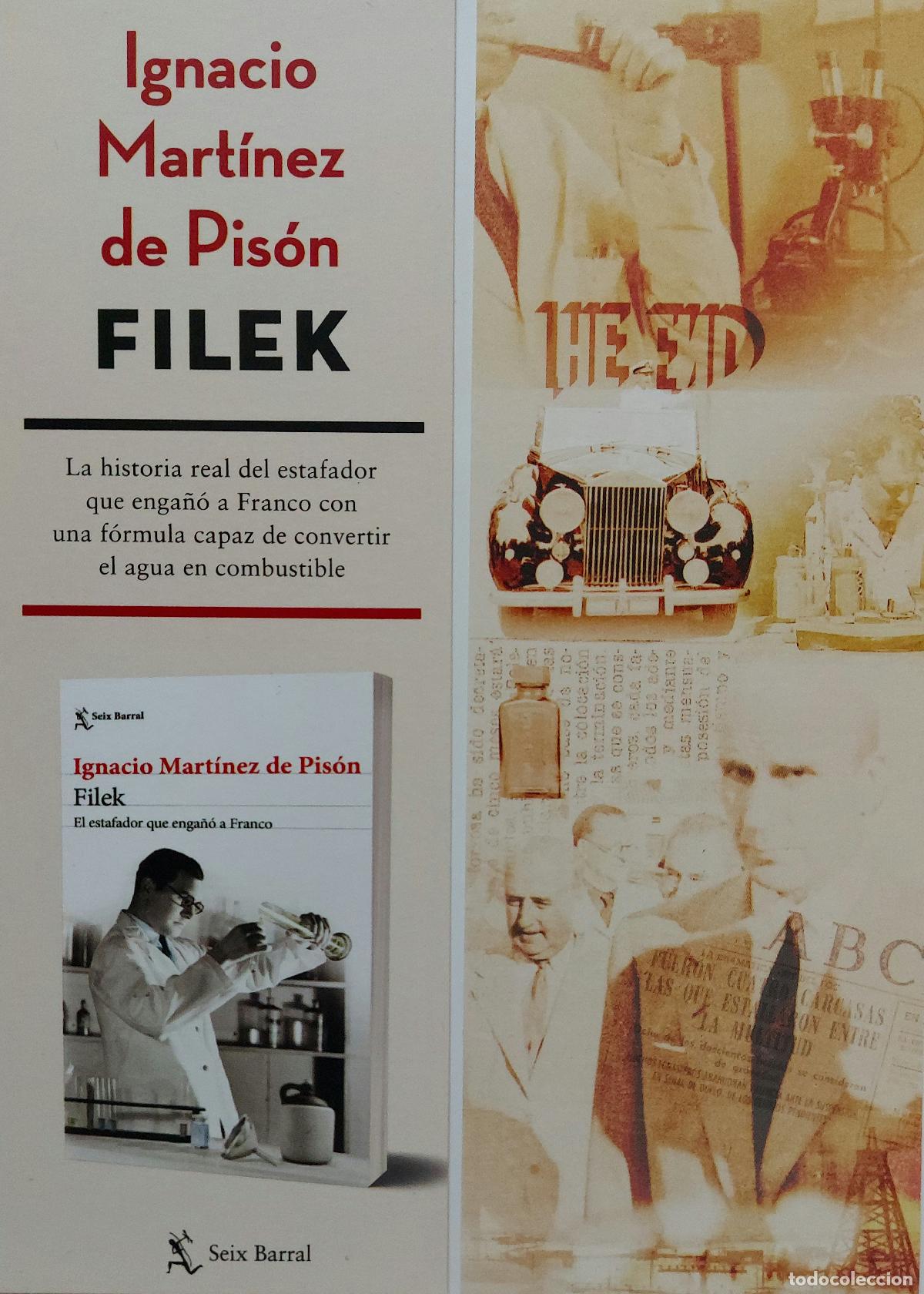 Coleccionismo marcap&aacute;ginas: MARCAPAGINAS - SEIX BARRAL - FILEX- IGNACIO MARTINEZ DE PISON - Foto 1