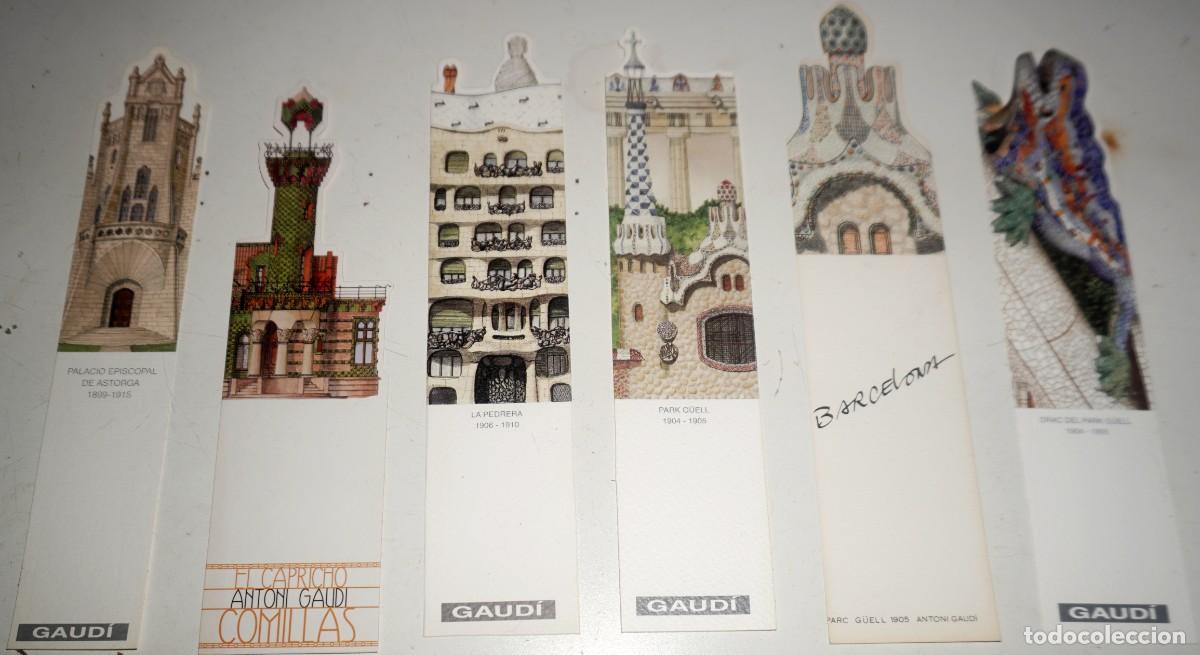 Coleccionismo marcap&aacute;ginas: 6 MARCAP&Aacute;GINAS DE EDIFICIOS DE ANTONI GAUD&Iacute; - Foto 1