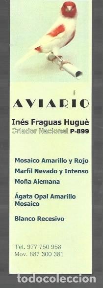 Coleccionismo Marcap&aacute;ginas: MARCAP&Aacute;GINAS EDICI&Oacute;N DE AVIARIO IN&Eacute;S CRIADOR NACIONAL