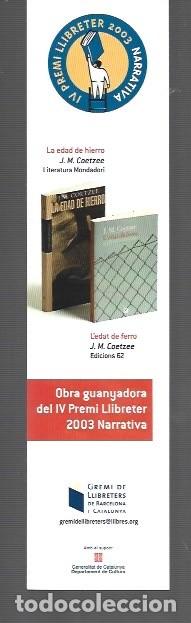 Coleccionismo Marcap&aacute;ginas: MARCAP&Aacute;GINAS EDICI&Oacute;N DE IV PREMI LLIBRETER 2003