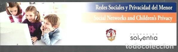 Coleccionismo Marcap&aacute;ginas: MARCAP&Aacute;GINAS EDICI&Oacute;N DE SOL VENTIA REDES SOCIALES Y PRIVACIDAD DEL MENOR