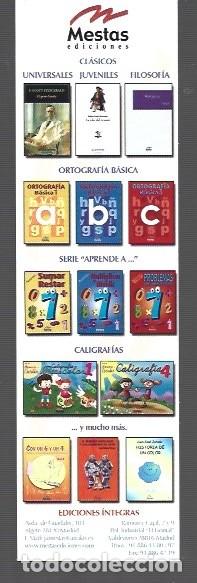 Collectionnisme Marque-pages: MARCAP&Aacute;GINAS EDICI&Oacute;N DE INTEGRAS MESTAS