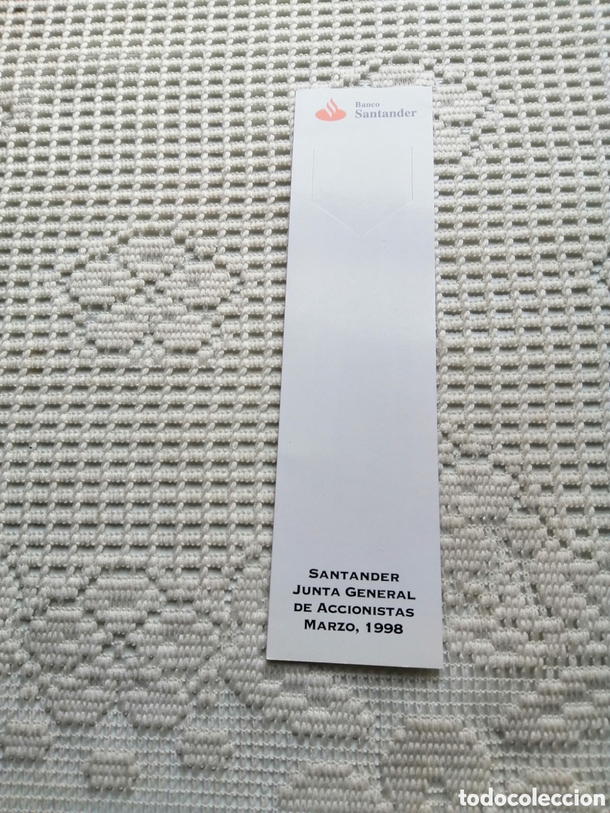 Coleccionismo marcap&aacute;ginas: MARCAP&Aacute;GINAS BANCO SANTANDER. 1998 - Foto 1