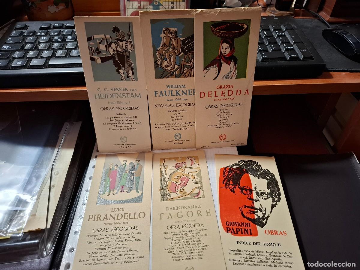 Coleccionismo Marcap&aacute;ginas: Lote de 5 marcap&aacute;ginas, premios Nobel. Y g. Papini 1
