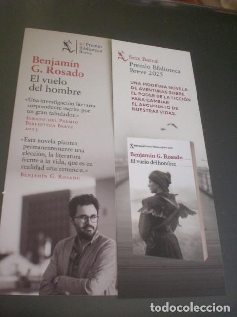 Coleccionismo Marcap&aacute;ginas: marcap&aacute;ginas vuelo hombre, editorial Seix Barral